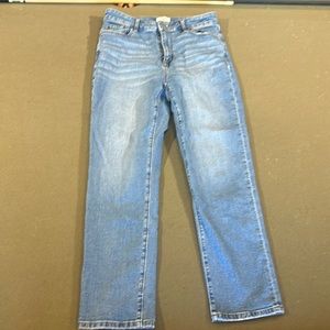 Loft Curvy High Rise Straight Leg Jeans, Size 4